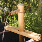 Bamboo Accents 12" Adjustable Bamboo Fountain Kit with Pump – Classic Zen Water Feature for Bowls, Basins, Water Gardens & Patio Decor, Indoor/Outdoor (Container Not Included)