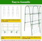 Cucumber Trellis for Climbing Plants Outdoors, U-Shape Garden Trellis for Raised Bed with Netting, Plant Support Structures for Vegetables, Grape, Bean, Tomato, Vines, 48 * 46 inch, Green