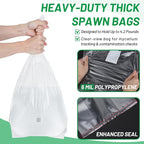 GREANER Mushroom Grow Bags 6 Mil, 9.8"x5.5"x25.6" Thick Autoclave Spawn Bags with Injection Port for Your Grain-25PCS
