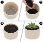 100 PCS Plant Pot Hole Mesh Pad, 4 Inch Drainage Mesh Round Reusable Bonsai Planter Bottom Grid Mat Prevents Soil Leakage for Gardeners