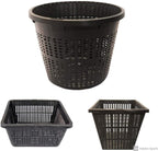 Small Water Garden Pond Aquatic Plastic Mesh Planting Basket Kit, Variety of 8 Pond Plant or Flower Planter Pots for Aquaponics, Hydroponics Slotted Mesh | Value 8 Pack