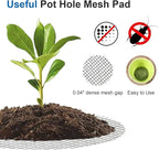 200Pcs Plant Pots Hole Mesh Pad 2/3/5 Inch Round Plant Pot Cover Plastic Planter Bottom Drainage Inserts Grid Mat for Horticultural Enthusiasts and Flower Shops