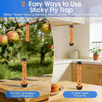 6 Pack Fly Trap Stick, Sticky Fly Traps Indoor/Outdoor, Flies Catcher Paper Tape Strips for Home, Catches All Bugs and Gnats, Mosquito, Flying Insect Killer