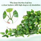 Waipfaru Fake Hanging Plants, 4pcs Artificial Hanging Plant, Faux Ivy Pothos Vines Greenery for Wall Home Bedroom Living Room Aesthetic Kitchen Office Aesthetic Kitchen Indoor Outdoor Decor