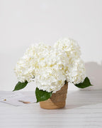 DuHouse 4Pcs Large Hydrangea Artificial Flowers,20 inch Latex Real Touch Hydrangeas for Home Wedding Bouquets Centerpieces Party Living Room Decoration(2Pcs Blue+2Pcs White)