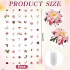 Suncalla 6 Pcs 35.4ft Hanging Flowers Garlands Backdrop Lighted Floating Fake Wildflower Vines LED Floral Garland Ceiling for Spring Wedding Bridal Shower Birthday Graduation Party(Fresh,Pink)