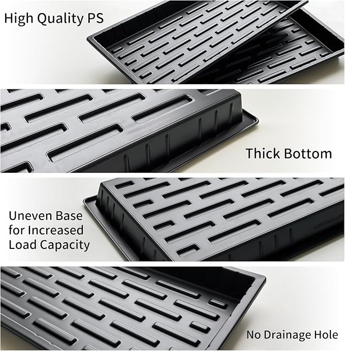 RooTrimmer 10 Pack 1020 Seed Starter Trays and 10 Pcs 72 Cell Plug Trays, Thick Durable Seedling Plastic Nursery Tray for TD538 1020 Tray Germination (10 Sets)