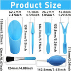 6Pcs Mini Succulent Tools Set, Garden Hand Tools Kit for Indoor Plant Care, Succulent Bonsai Miniature Garden Tool Set, Small Gardening Tools for Transplanting Digging Planting, Blue