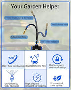 Drip Irrigation System,Automatic Garden Watering System, 360 Adjustable Mist Sprayer Nozzle, High Volume Water Flow Rotating Sprinkler Head for Garden,Patio,Potted Plants, Fine Misting to Jet Spray