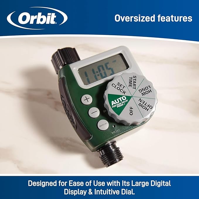 3-Pack Orbit 62061Z 1-Outlet Programmable Hose Faucet Timer - Convenient and Programmable Watering Control
