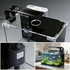 FS&AQ 2.5 Gallon Betta Fish Tank with Filter Light and Lid Small Aquarium Starter Kit Perfect for Desktops Offices or Beginners