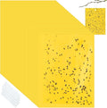 Qualirey 50 Pcs 6x8 Inch Yellow Sticky Traps for Gnats, Dual-Sided Sticky Gnat Traps for Indoor Outdoor Plants, Pest Control for Fungus Gnats, Fruit Flies, Whiteflies with Twist Ties