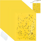 Qualirey 50 Pcs 6x8 Inch Yellow Sticky Traps for Gnats, Dual-Sided Sticky Gnat Traps for Indoor Outdoor Plants, Pest Control for Fungus Gnats, Fruit Flies, Whiteflies with Twist Ties