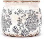Dosayes Flower Pot,Vintage Gray Ceramic Pot for Planter with Drainage Holes, 6.29 inch Ice Crack Glazed Small Rustic Planters Pot for Indoor,Tucan Home Decor,Gardening Gifts