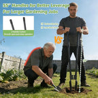 Post Hole Digger, 54” Manual Plant Hole Digging Tool for Gardening, Soil Plugging, Cultivating, Weeding,Heavy Duty Metal Holes Digger Tool with Sharp Blades for Fence Installation Bulbs Planting