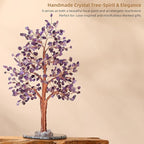 Hopeseed Amethyst Chakra Crystal Tree of Life Handmade Bonsai Healing Crystals Tree for Home, Desk, Living Room, Office Decor for Positive Energy, Good Luck Birthday Gift for Women, Mom, Men