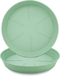 LWALRS Plant Saucer 14 Inch 2 Pack 6 8 10 12 14 16 18 20 25, Plastic Plant Trays for Pots，Extra-Deep Plant Water Dray Tray, Bird Bath Bowl, Heavy Flower Plant Saucers Indoors and Outdoor No Holes