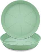 LWALRS Plant Saucer 14 Inch 2 Pack 6 8 10 12 14 16 18 20 25, Plastic Plant Trays for Pots，Extra-Deep Plant Water Dray Tray, Bird Bath Bowl, Heavy Flower Plant Saucers Indoors and Outdoor No Holes
