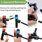 240FT Drip Irrigation System for Garden: 1/2" Quick Connect PE Tubing Automatic Water Sprinkler Kit Adjustable Misting Part 1/4" Watering Hose for Outdoor Raised Bed Plants Flower Yard Greenhouse