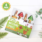 Self Watering Spikes Mushroom Shaped Plant Watering Globes Irrigation Terracotta Watering Device Garden Waterer for Indoor Outdoor Plant 4 Packs