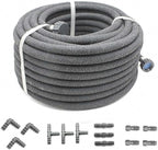 Taisia 1/2" Soaker Hose 100 ft Round Rubber Garden Water Hoses, Heavy Duty Drip Hose for Watering Irrigation, Water Seeper Soaker Hoses for Garden, Lawn and Plants