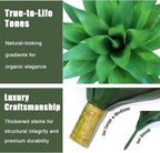 Artificial Agave Plants, Realistic UV Resistant Fake Aesthetic Plants for Outdoor Indoor, Home Decor for Garden, Porch, Doorway, Patio (2PCS, Green, Medium)