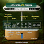 Hydroponics Growing System Kit, Indoor Herb Garden, 14 Pods Upgraded LCD Display, LED Grow Light Quiet Smart Water Pump Automatic Timer, Hydroponic Planter for Home Kitchen Office (White)