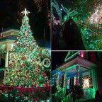 66Ft 200LED Fairy Lights Plug in, Waterproof String Lights Outdoor & Indoor 8 Modes with Timer, Christmas Light Bedroom Decor, Twinkle Light for Garden St. Patrick's Day Christmas Decorations (Green)