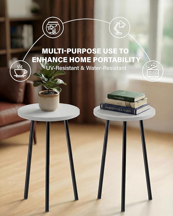Plant Stand Indoor Outdoor: 2 Pack Indoor Plant Stand 20'' Convertible Multi-purpose Holder - Mid Century Modern Decor - Tall Plant Table for Living Room/Balcony/Garden/Patio