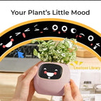 Smart Pet Planter, Smart Plant Pot, With Artificial Intelligence, Time Weather Display, And Multiple Expressions Animation,Lovely Plant Companion, For Desktop Decoration, Gifts,Plant-Free (Blush)