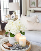 DuHouse 3Pcs Large Hydrangea Artificial Flowers,20 inch Latex Real Touch Hydrangeas Lifelike Hydrangea Flower for Home Wedding Bouquets Centerpieces Party Living Room Decoration(White)