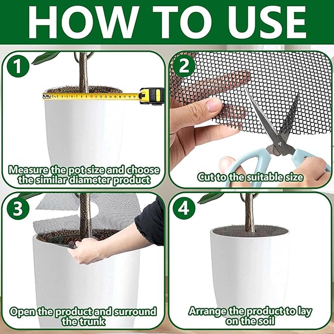 Adjustable Garden Protector Pet Proof Anti Digging with Cut Option Polyethylene Indoor Outdoor Use Adjustable Pot Protector
