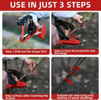 Suca Plant Tying Machine, Lightweight Plant Tying Tape Tool to Tie Up Vine Quickly, Plant Tie Tapener Gun with Tapes and Staples, Red