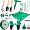 18-Piece Gardening Kit with Bonsai Tools, Succulent & Herb Planting Set, Pruning Shears, Seed Trays, Waterproof Mat – Durable BPA-Free Indoor & Outdoor Garden Tool Set Gift