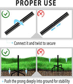 Artigarden Outdoor Shepherd Hooks 76 inch Tall for Bird Feeder (2 Packs), Adjustable Metal Garden Poles for Hanging Plants Solar Light Lantern, Bright Black