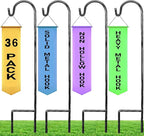 Ashman Shepherd's Hooks 35 Inch (36 Per Pack), Black, Made of Premium Metal for Hanging Solar Lights, Bird Feeders, Mason Jars, Christmas Lights, Lanterns, Garden Stakes and Wedding Décor.