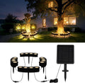 Sublume Solar Tree Lights Outdoor, Palm Tree Lights, Large Solar Panel with 4000mAh Battery, Ring Warm White LED Uplights for Tree, 3-in-1 (Stake/Tie/Hang), IP65 Waterproof, Tree Spotlights for Garden
