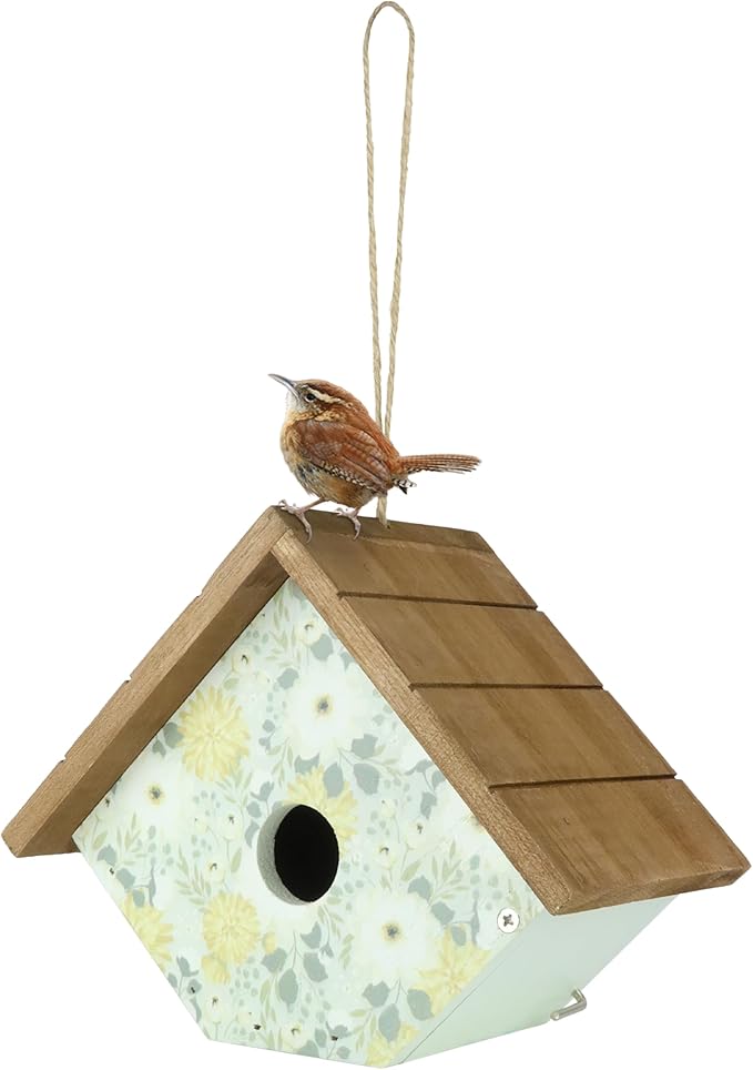 Wild Wings Decorative Wren House Blooming Nest, Green