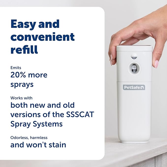 PetSafe SSSCAT Refill Can for Motion Activated Automatic Spray Pet Deterrent for Cats and Dogs, Pack of 3
