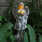 Rezpuao Angel Statue - Outdoor Angel Decor, Solar-Powered, Perfect for Patio, Lawn, Yard, Porch Decoration, Housewarming or Garden Gift