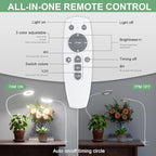 Full Spectrum Grow Lights for Indoor Plants, Clip-on LED Plant Lights for Indoor Growing with Auto On/Off Timing 4/8/12 Hrs, 10 Dimmable Levels, 3 Spectrum Modes & Adjustable Gooseneck (1)