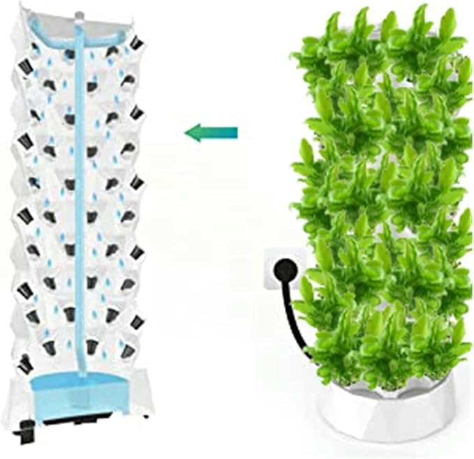 FLTRGO Hydroponics Growing System Hydroponics Tower Growing System, Indoor Plant Water Cycle Garden Growing Systems Vertical Hydroponic Pineapple Aeroponic Tower Hydroponic Towe