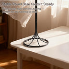 Air Plant Holder Iron Tree Stand Metal Air Plant Display with 6 Rings, Round Base Tillandsia Holder for Home Office Tabletop Decoration (Plants Not Included)