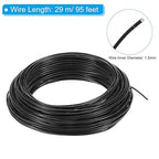 PATIKIL 1.5mm Bonsai Training Wire, 1 Roll Floral Wire Stems Anodized Aluminum Tree Wire 95 Feet Total for Gardening Branch Fixing, Black