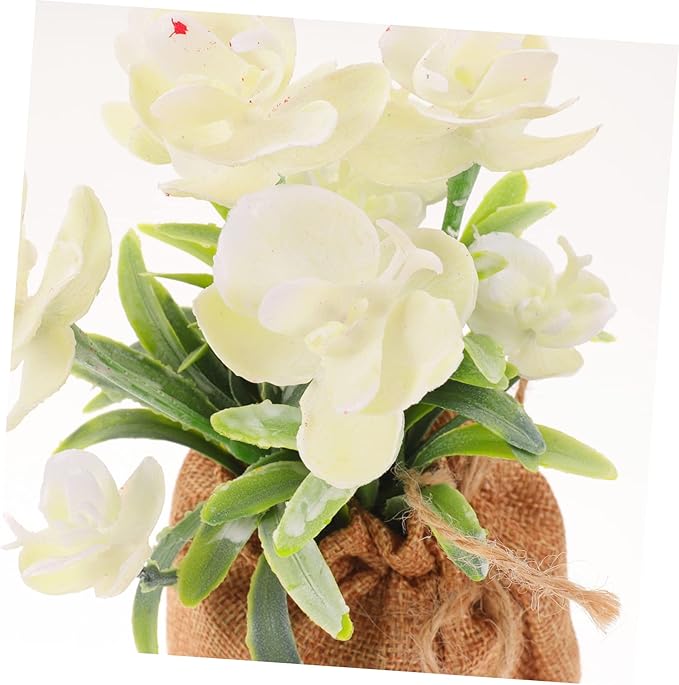 Realistic Potted Faux Phalaenopsis Orchid Flower Lifelike Artificial Bonsai for Living Office Bedroom Decoration No Maintenance Home Table Centerpiece