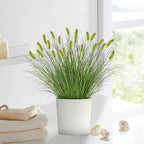 24PCS Artificial Dog Tail Grass Plant UV Resistant Outdoors Faux Plants Ornamental Wheat Grass Cattails Artificial Flowers Home Decor for Outdoor Garden