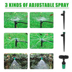 Leak-Proof Drip Irrigation Kit,Quick Connect Irrigation System, Lock Barbed Garden Watering System with 1/4 inch 1/2 inch Irrigation Tubing Hose for Garden,Raised Garden Bed, Lawn