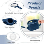 1 Gallon Watering Can, Garden Watering Can Outdoor, Plant Water Can with Removable Long Spout and Stainless Steel Sprinkler Head, Plastic Indoor Watering Cans for Gardening Flower Plants