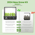Hopegarden Indoor Garden Hydroponics Growing System: 15 Pods Plant Germination Kit Herb Vegetable Growth Lamp Countertop with LED Grow Light - Hydrophonic Planter Grower Harvest Lettuce