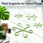 20pcs Plant Stem Support, Unique Design Stem Supports for Indoor Plants, Monstera Plant Support for Thriving Growth, Four Different Size Combinations Indoor Plants Accessories (Green)